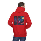 Cosmic Dreamers Hoodie | Night Sky Triptych, Stars, Moon