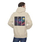 Cosmic Dreamers Hoodie | Night Sky Triptych, Stars, Moon