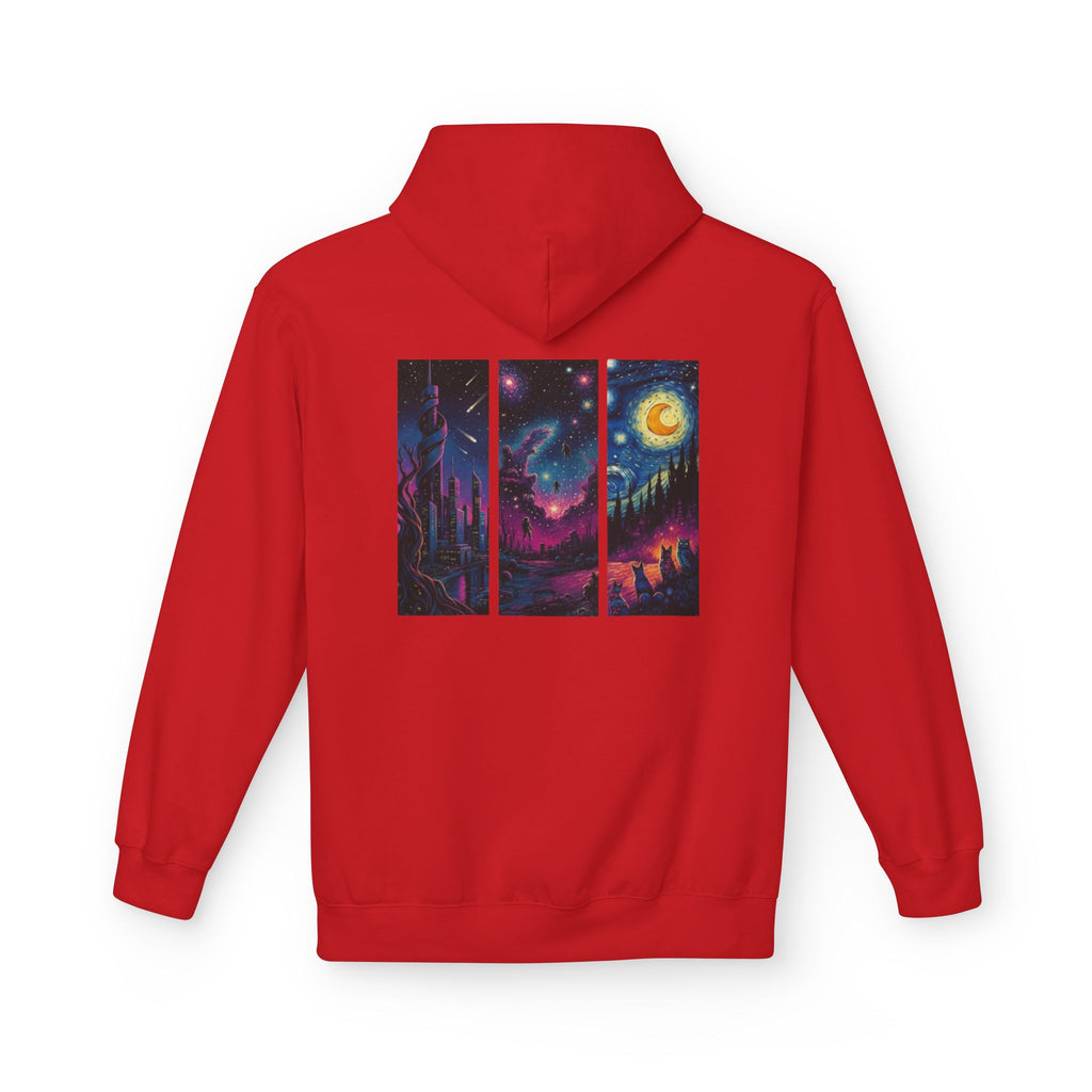 Cosmic Dreamers Hoodie | Night Sky Triptych, Stars, Moon