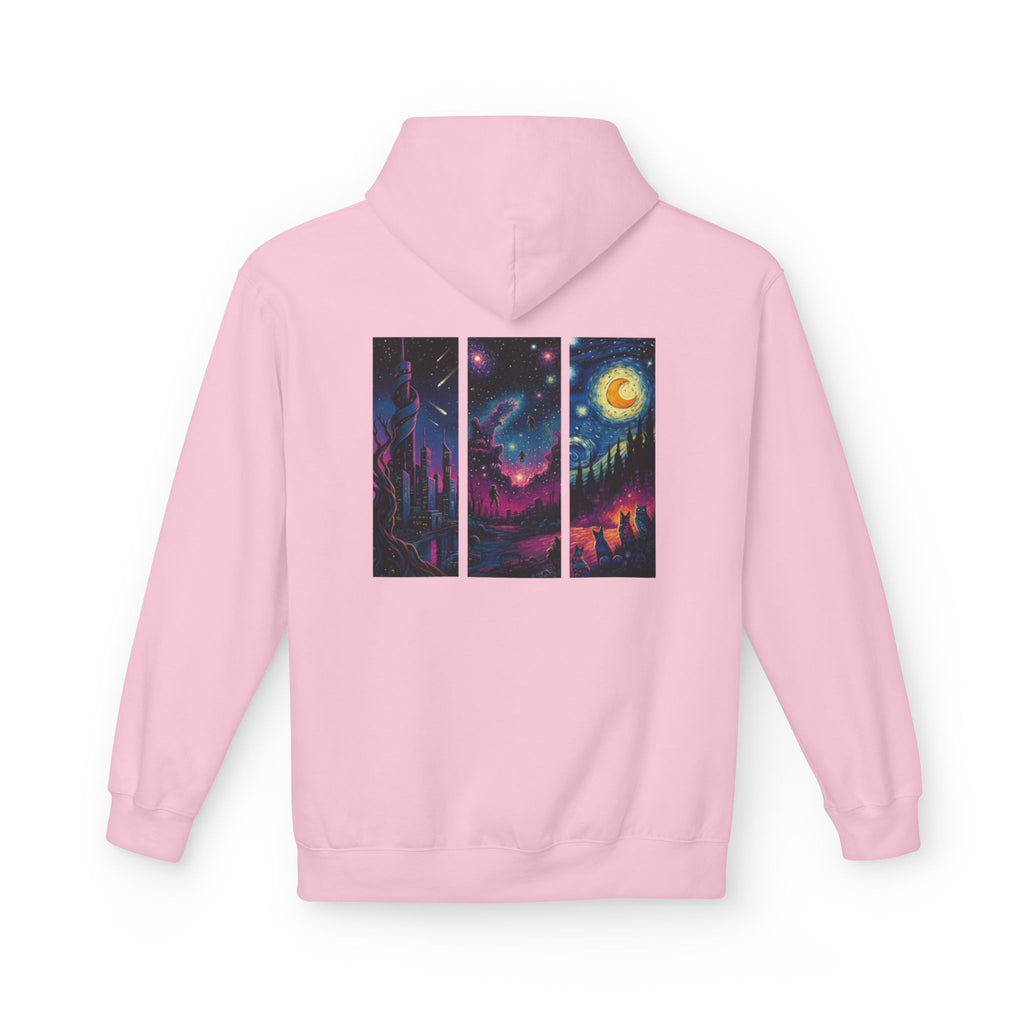 Cosmic Dreamers Hoodie | Night Sky Triptych, Stars, Moon