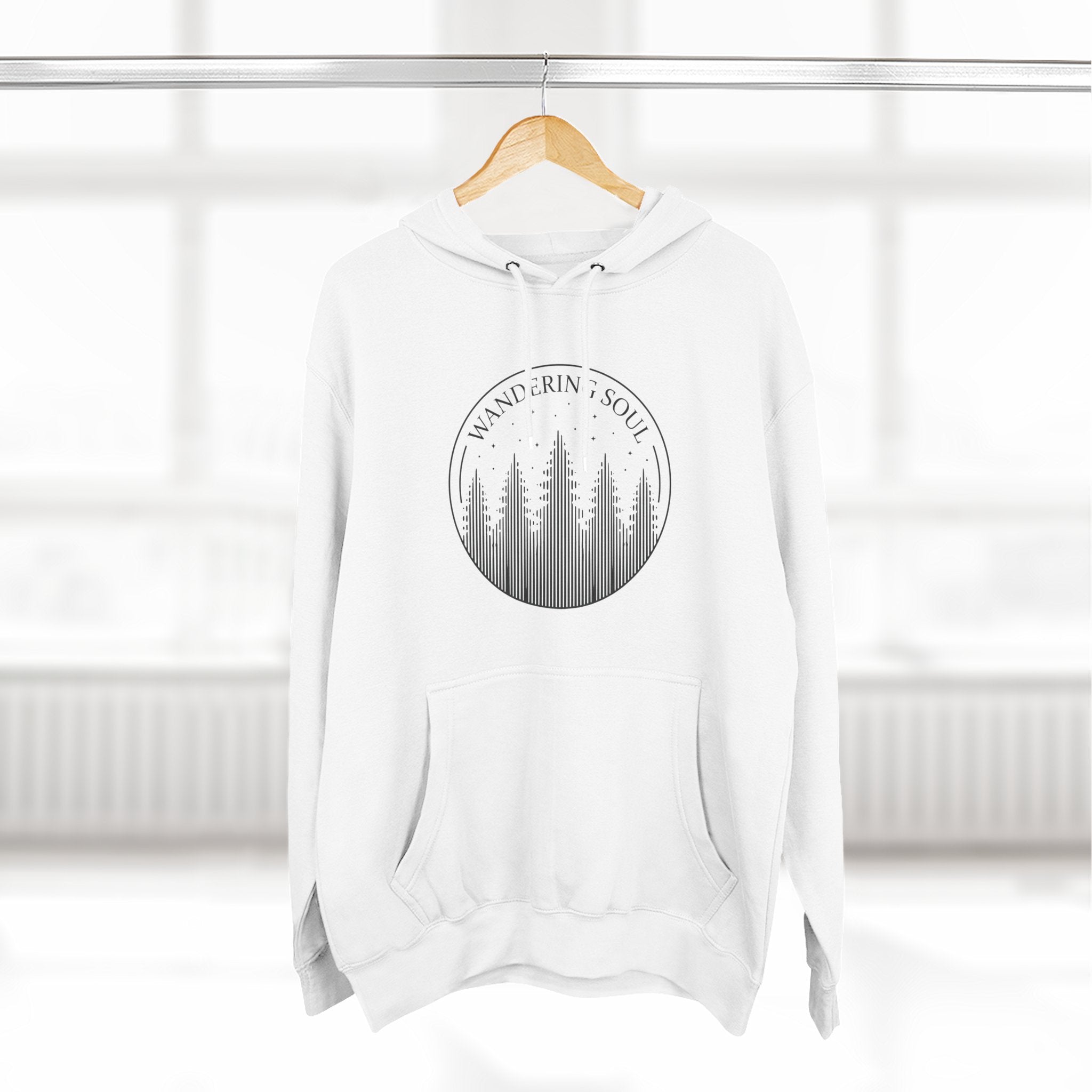 Three-Panel Fleece Hoodie